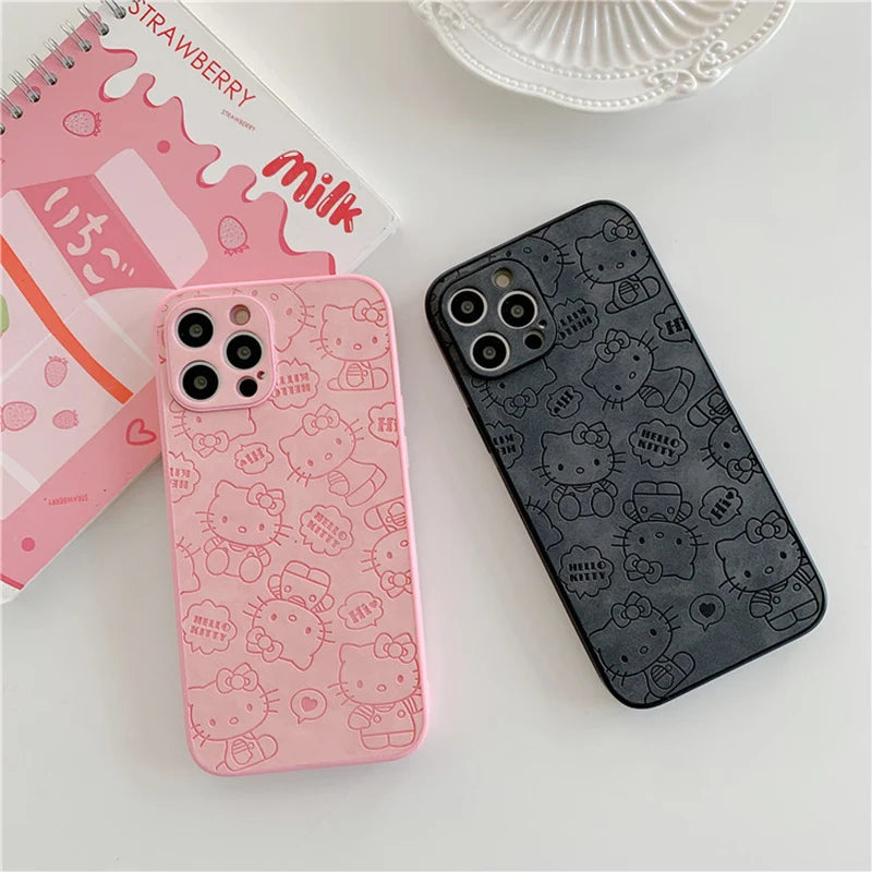 Cartoon Cute Sanrio Hello Kitty Phone Case Apple Phone Case Iphone 12 Phone Case Iphone 13 Phone Case Iphone 14 Phone Case