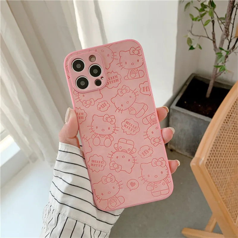 Cartoon Cute Sanrio Hello Kitty Phone Case Apple Phone Case Iphone 12 Phone Case Iphone 13 Phone Case Iphone 14 Phone Case